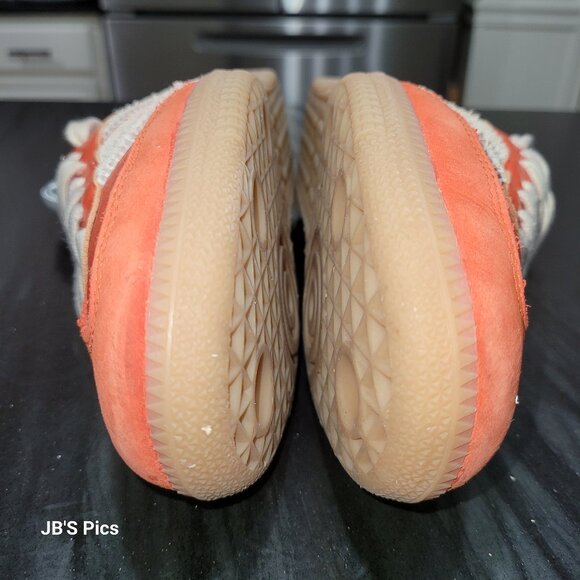 Adidas Samba OG Originals Women's Collegiate Orange & Cream White Gum Sneakers - Picture 12 of 16